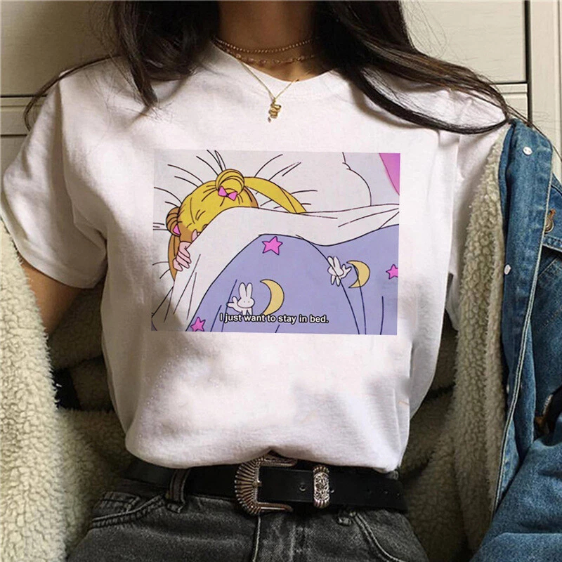 Streetwear Brand Beanie - T Shirt 90s Anime Sailor Moon