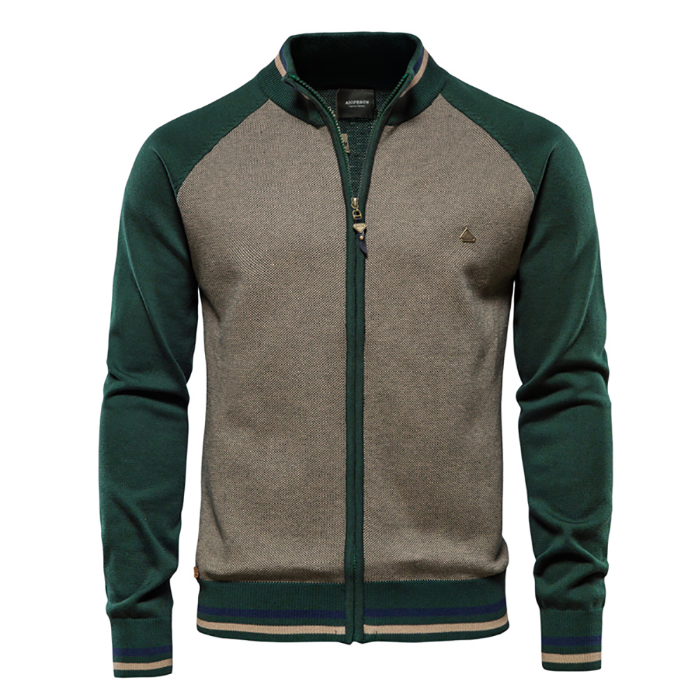 Streetwear Brand For Men - AIOPESON Spliced Cardigan Men Streetwear Casual