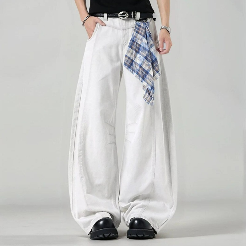 Streetwear Brand For Men - Men's Loose Wide Leg Plaid Pants