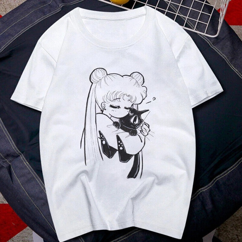 T Shirt 90s Anime Sailor Moon  - Streetwear Brand Beanie review and price