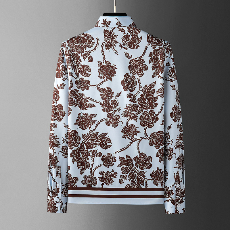 Brand Flower Printed Men's Shi - Streetwear Brand With Flowers review and price