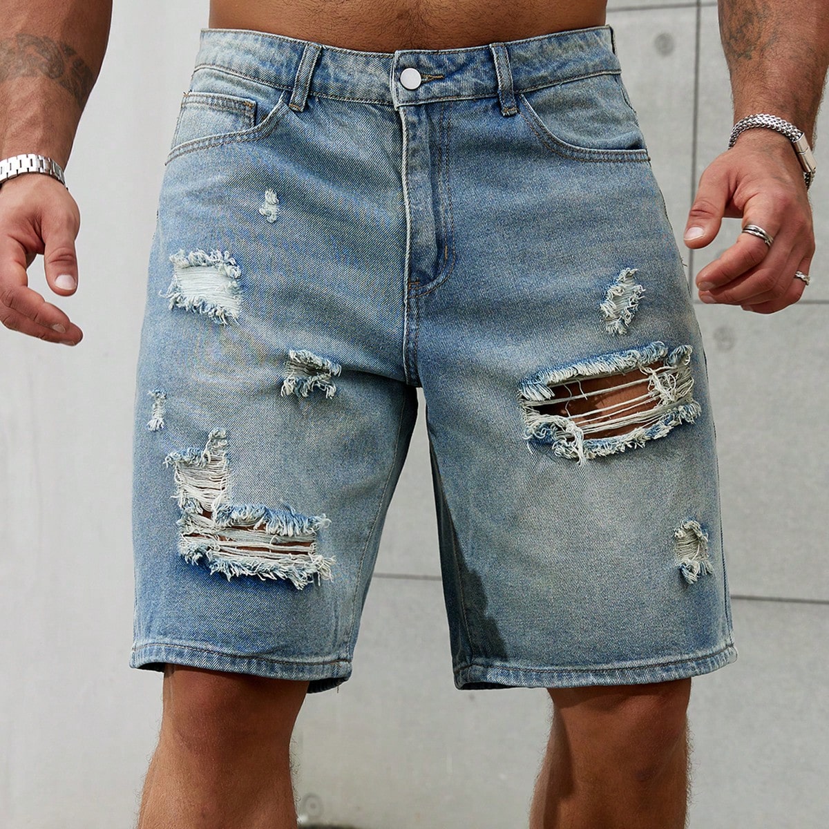 New Fashion Mens Ripped Short  - Streetwear Brand For Men review and price
