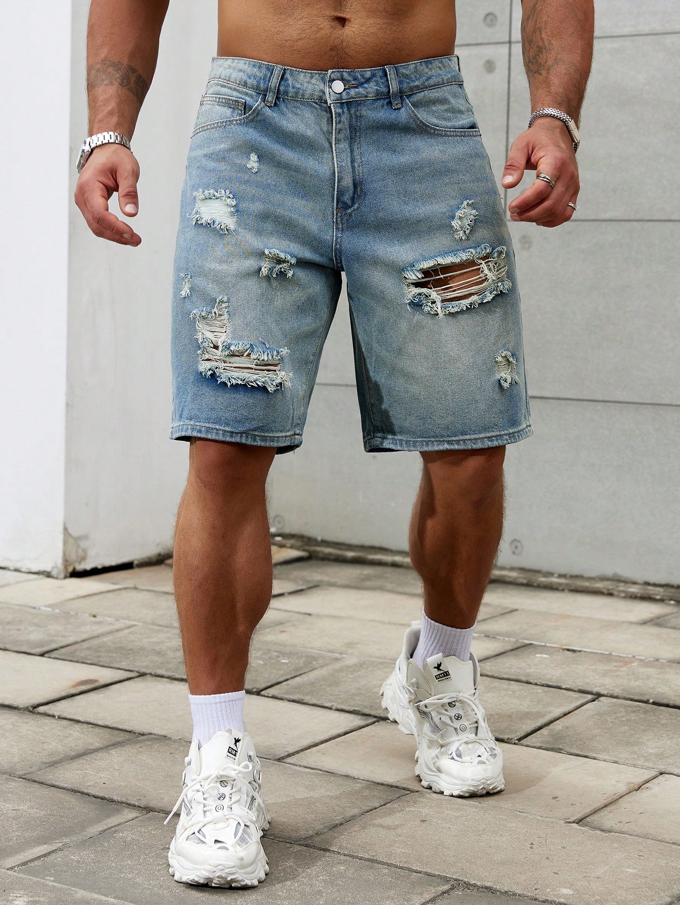 New Fashion Mens Ripped Short  - Streetwear Brand For Men review and price