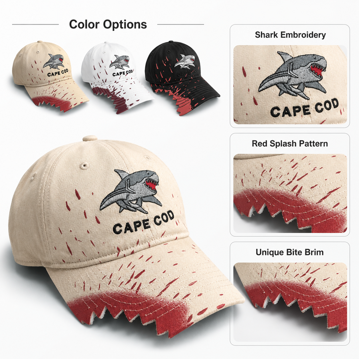 Streetwear Shark Embroidery Ba - Streetwear Brand Beanie review and price