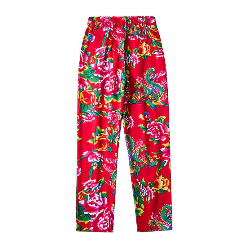 Men Chinese Style Popular Pant - Streetwear Brand With Flowers review and price