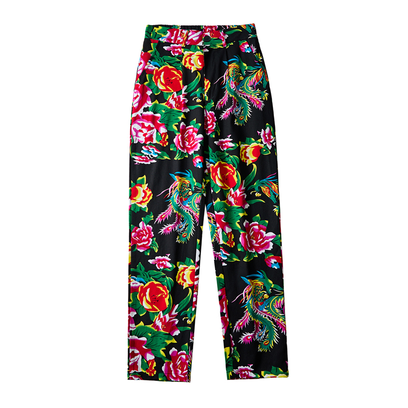 Men Chinese Style Popular Pant - Streetwear Brand With Flowers review and price