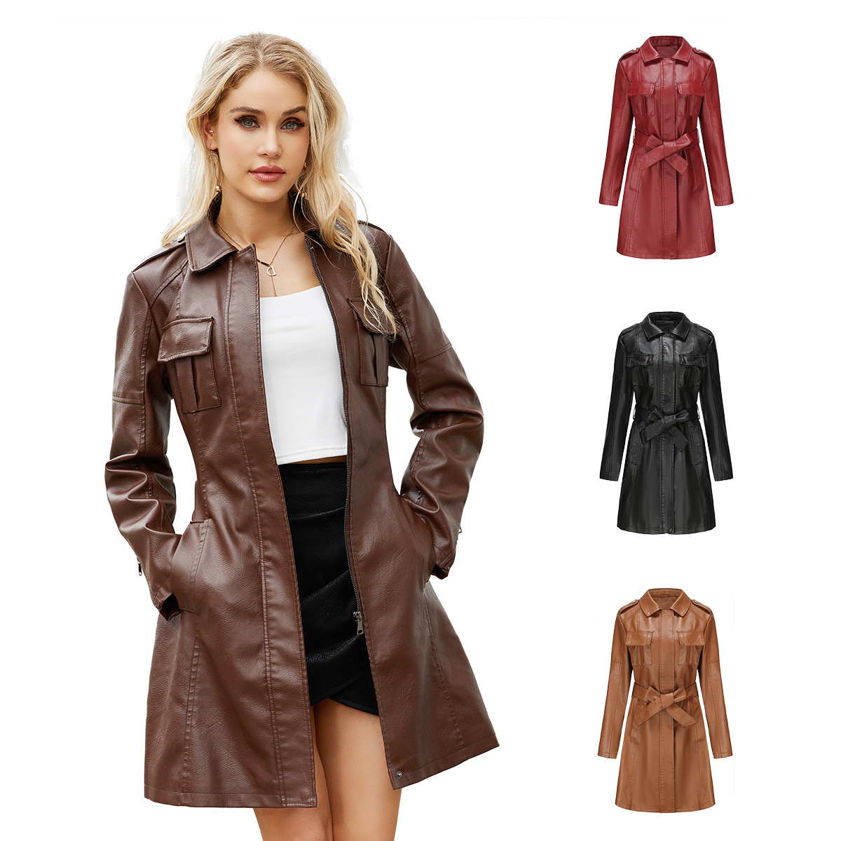 Women's Long Brown Black Soft  - Streetwear Brand Belts review and price